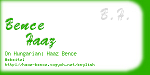 bence haaz business card